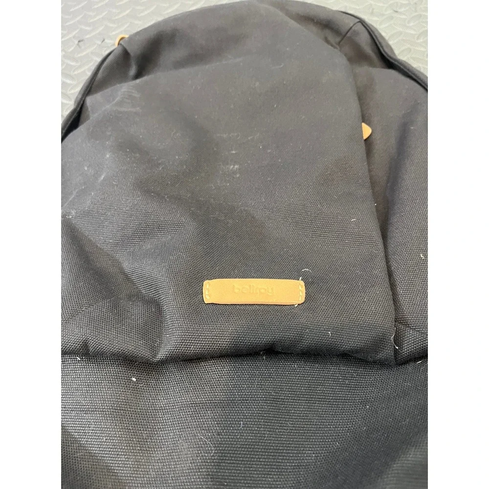 Bellroy Classic Backpack Unisex OS Black Canvas Leather Trim Laptop Pocket